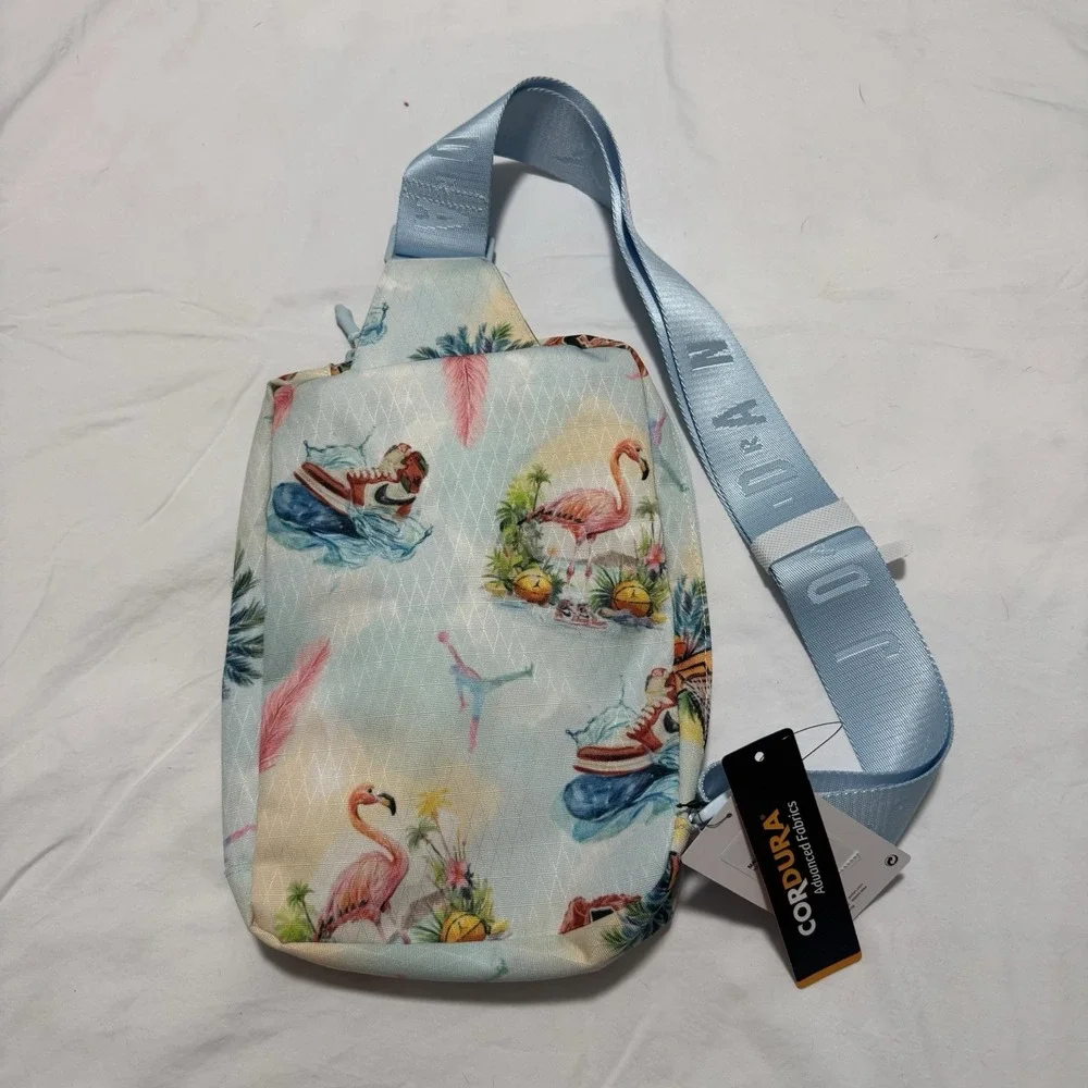 Nike Air Jordan Cordura Crossbody Bag Blue Tropical Flamingo MA0957-W4H NWT